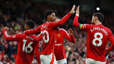 Hasil Manchester United vs Everton: Skor 4-0